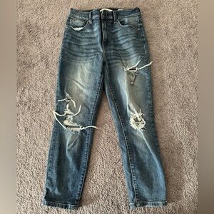 Eunina Jeans Super High Rise Mom Jeans Crop (slightly wide leg)
Size:5